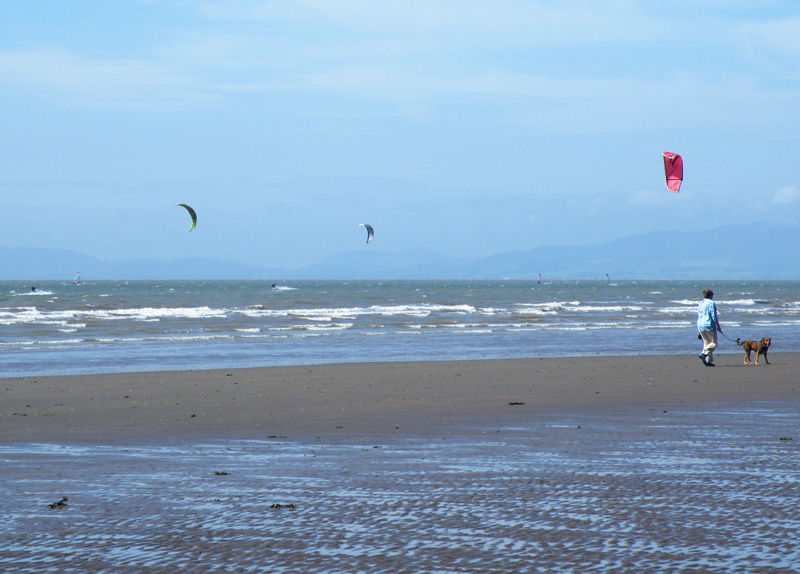 Kite Surfing at Allonby